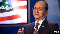 미국을 방문 중인 테인 세인 버마 대통령이 19일 VOA에서 인터뷰를 가졌다.