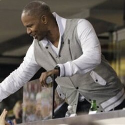 Jamie Foxx greets fans at Cowboys Stadium during Super Bowl XLV last week in Arlington, Texas.