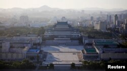 북한 평양 주체사상탑에서 바라본 김일성 광장. (자료사진)
