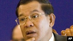 Hun Sen told the assembled lawmakers that Cambodia had lost land under past leaders, in the 1960s, but that the country had lost no land under his watch.
