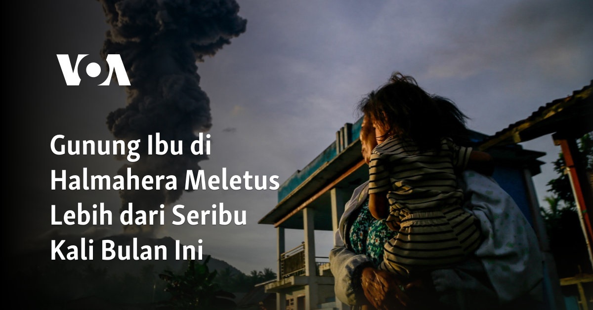 Gunung Ibu di Halmahera Meletus Lebih dari Seribu Kali Bulan Ini