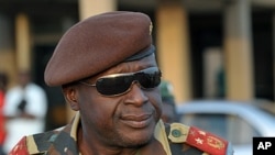 General Agusto Mario, chief-of-staff of Guinea-Bissau army is pictured on April 16, 2012 at Bissau's airport.
