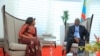 Le président Félix Tshsiekedi et son épouse à Windhoek, Namibie, le 26 février 2019. (Twitter/Présidence RDC)