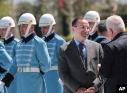 FILE - Bekir Bozdag, Turkey's Justice Minister, is pictured at the Presidential Palace in Ankara, April 16, 2016.