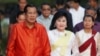 Cambodia's Prime Minister Hun Sen and his wife Bun Rany hold a ceremony at the Angkor Wat temple to pray for peace and stability in Cambodia, in Siem Reap province, Cambodia, Dec. 3, 2017. 