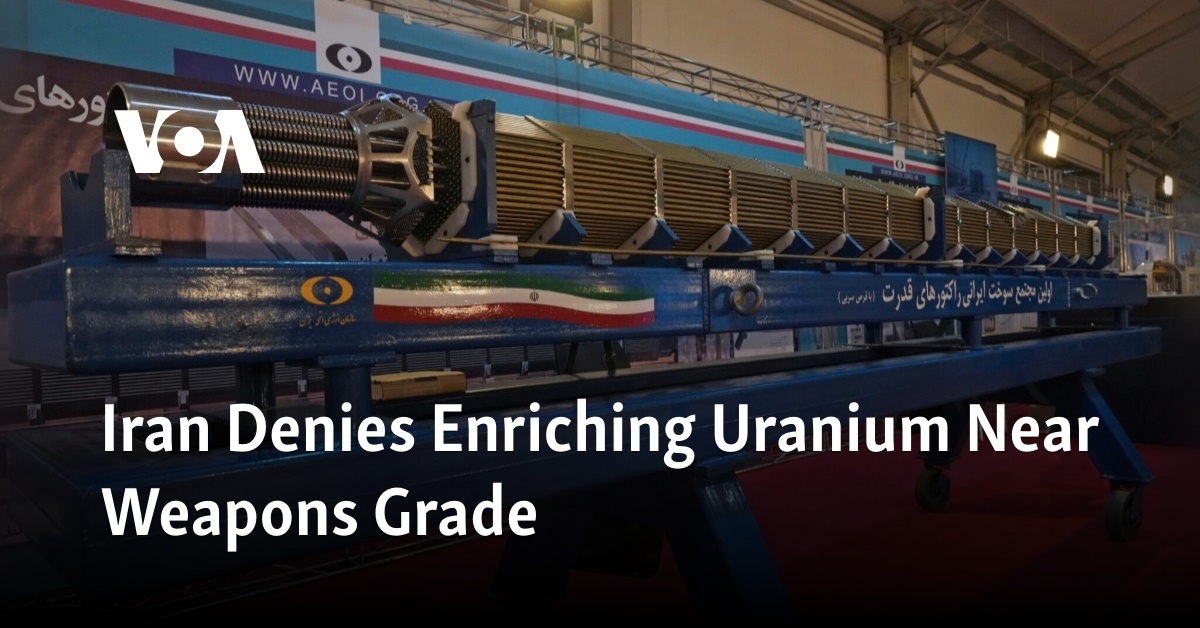 Iran Denies Enriching Uranium Near Weapons Grade