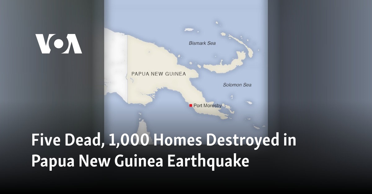 Cinq morts et 1 000 maisons détruites lors du tremblement de terre en Papouasie-Nouvelle-Guinée