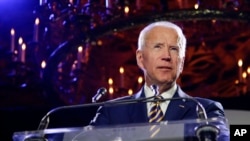 Former Vice President Joe Biden speaks at the Biden Courage Awards, March 26, 2019, in New York. 