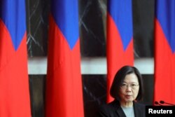 Presiden Taiwan Tsai Ing-wen di Taipei, 28 Desember 2021. (Foto: Reuters)
