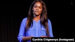 Cynthia Chigwenya delivering her TedTalk 