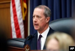 FILE - House Armed Services Committee Chairman Mac Thornberry, R-Texas, speaks during a hearing on Capitol Hill, April 12, 2018.