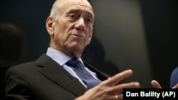 FILE - Former Israel Prime Minister Ehud Olmert.