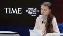 Greta Tunberg govori na Svetskom ekonomskom forumu u Davosu, 21. januara 2020.