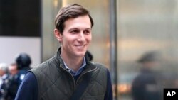 Jared Kushner, son-in-law of of President-elect Donald Trump, walks from Trump Tower in New York, Nov. 14, 2016. 