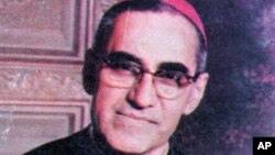 FILE - An undated file photo of Archbishop Oscar Arnulfo Romero, who was gunned down while giving Mass in a San Salvador church on March 24, 1980.