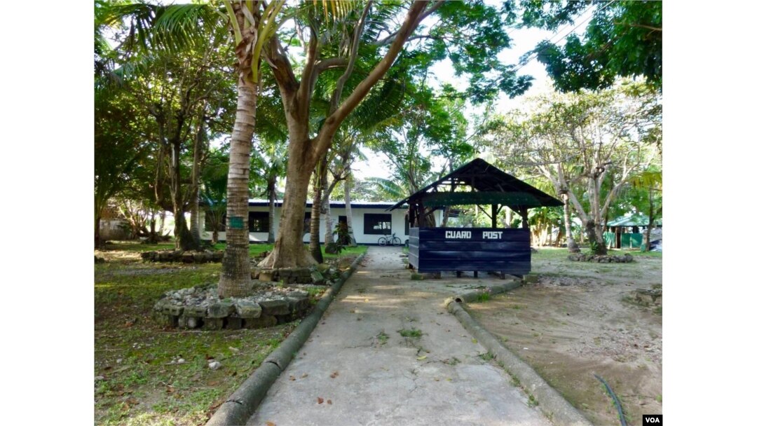 A military outpost on the island. (D. Agnote for VOA)