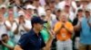 Jordan Spieth celebrates after winning the Masters golf tournament, April 12, 2015, in Augusta, Georgia.