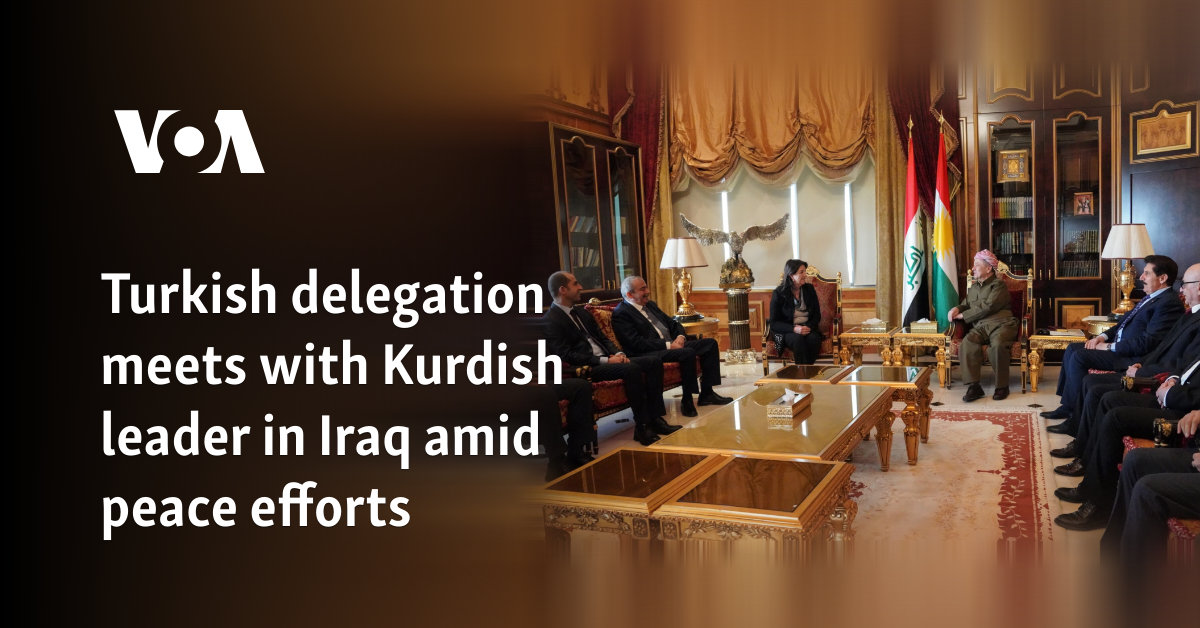 Turkish delegation meets with Kurdish leader in Iraq amid peace efforts