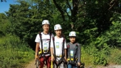 Huseyin Celil and Kamila Talendibaeva’s second, third and fourth sons from a trekking trip. (Photo courtesy of Kamila Talendibaeva)