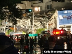 Colonia Roma its one of the areas of Mexico City greatly affected by the earthquake, Sept. 19, 2017. This is an office building where rescuers are trying to get people out of the rubble. Three people were take out alive Wednesday.