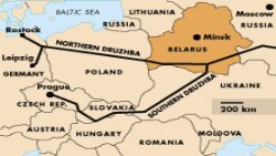 Південна гілка трубопроводу "Дружба", що проходить через Україну, Словаччину, Чехію