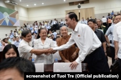 Chủ tịch Trần Đại Quang nói với cử tri Tp.HCM hồi tháng 6/2018: "Cần có luật biểu tình"