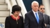 Venezuela's self-proclaimed interim president Juan Guaido, Colombia's President Ivan Duque and Vice President Mike Pence, pose for a photo after a meeting of the Lima Group concerning Venezuela at the Foreign Ministry in Bogota, Colombia, Monday, Feb. 25, 2019. 