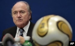 FILE - FIFA President Sepp Blatter.