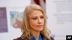 FILE - Presidential advisor Kellyanne Conway, Feb. 5, 2018. 