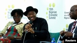 Shugaba Goodluck Jonathan ya halarci Taron Koli Na Tattalin Arzikin Najeriya (NESG) a Abuja ranar 3 ga watan Satumba.