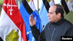 Le président égyptien Abdel Fattah Al Sissi, Le Caire, Egypte, le 19 février 2018.