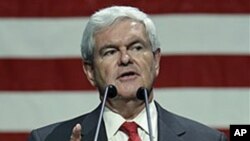 Former House Speaker Newt Gingrich speaks at the Iowa Faith and Freedom Coalition at the Point of Grace Church in Waukee, Iowa, March 7, 2011