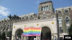 台灣憲法法庭首次辯論同性婚姻(美國之音張永泰拍攝)