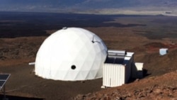 In this photo provided by the University of Hawaii, six carefully selected scientists entered this geodesic dome called Hawaii Space Exploration Analog and Simulation, or HI-SEAS located 8,200 feet above sea level on Mauna Loa on the island of Hawaii.