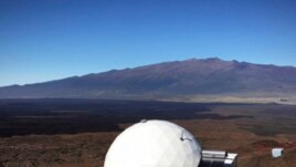 In this photo provided by the University of Hawaii, six carefully selected scientists entered this geodesic dome called Hawaii Space Exploration Analog and Simulation, or HI-SEAS located 8,200 feet above sea level on Mauna Loa on the island of Hawaii.