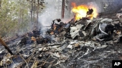 哥斯达黎加民用航空新闻办公室公布的飞机失事地点照片。（2017年12月31日）