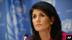 U.S. Ambassador to the U.N. Nikki Haley.