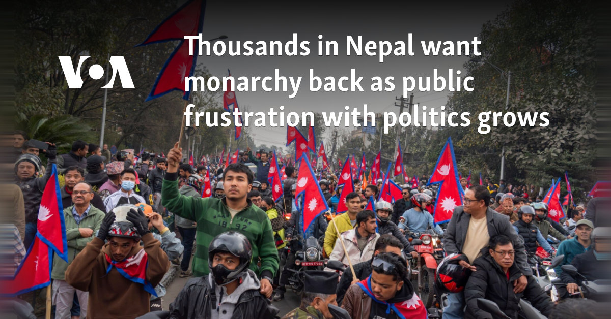 Thousands in Nepal want monarchy back as public frustration with politics grows