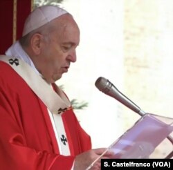 Pope Francis at Palm Sunday Mbad on St. Peter's Square, Vatican, 14 April 2019.