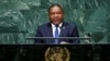 Presidente de Moçambique, Filipe Nyusi, na 73ª Assembleia Geral das Nações Unidas. Nova Iorque, 25 de Setembro 2018