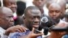 Kizza Besigye of the Forum for Democratic Change speaks to the media, Oct. 4, 2016. According to attorney Ladislaus Rwakafuzi, Uganda's main opposition leader was prevented was meeting Rwakafuzi, November 16, 2016. 