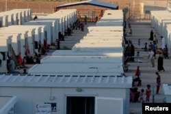 The Mrajeeb Al Fhood refugee camp in Zarqa, Jordan, has received about 5,000 Syrian refugees so far, July 1, 2014.