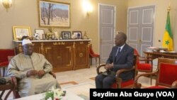 Le président Macky Sall et le Premier ministre Dionne, à Dakar, le 8 avril 2019. (VOA/Seydina Aba Gueye)