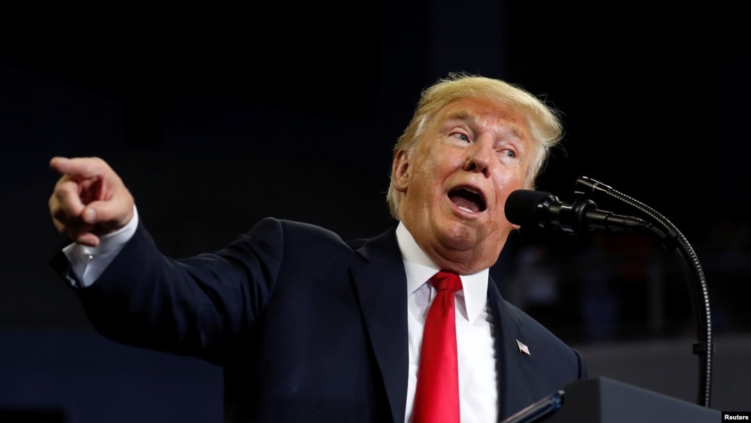 TT Mỹ Donald Trump phát biểu tại một cuộc vận động chính trị ở Evansville, bang Indiana, ngày 30/8/2018.