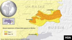 Expansion of rebel-held regions in Ukraine