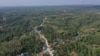 Pemandangan kecamatan Sepaku di Kabupated Penajam Paser Utara, Kalimantan Timur, 28 Agustus 2019. (Foto: Antara via Reuters)