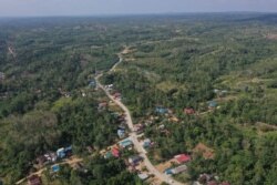 Pemandangan kecamatan Sepaku di Kabupaten Penajam Paser Utara, Kalimantan Timur, 28 Agustus 2019. (Foto: Antara via Reuters)