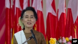 缅甸全国民主联盟领袖昂山素季。