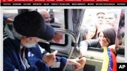 A screen capture from Cuba's website Cubadebate shows Fidel Castro in Havana, greeting supporters on March 30, 2015. 