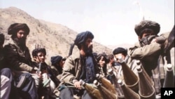 Taliban fighters near Kabul (file photo)